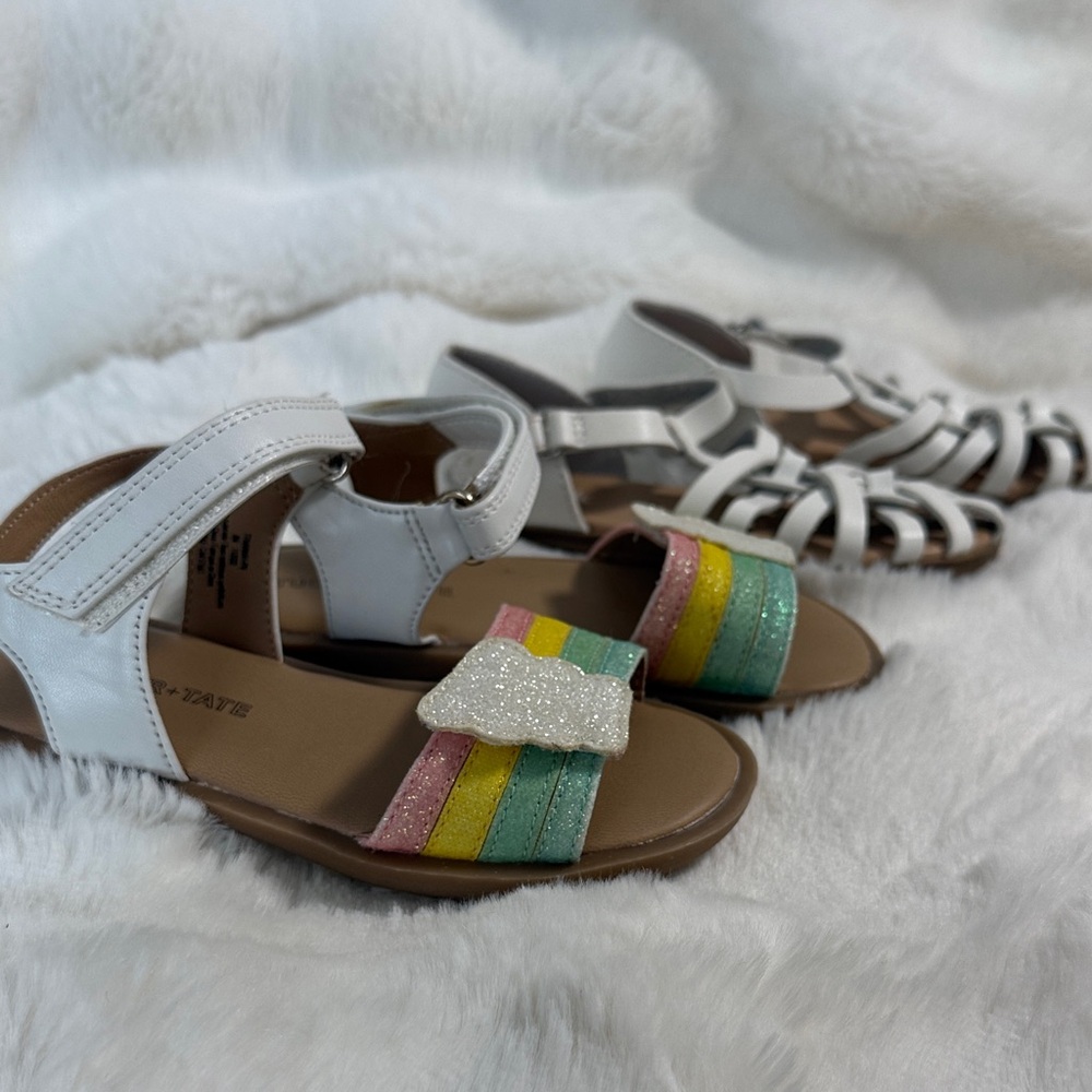 Glittery Rainbow Kids Sandals